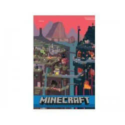 Poster - Minecraft - World - 61cm x 91.5cm - Impression haute qualité - Grammage 150g/m²