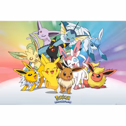 Poster - Pokemon - Eevee - Multicolore - Décoration murale - Rectangulaire