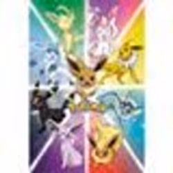 Affiche Maxi Pokémon - Marque - Eeve Evolution - Multicolore - Bleu - Rectangulaire