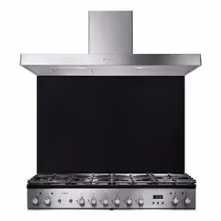 Rangemaster 110 Crédence, Dosseret anti-éclaboussures, Noir, Acier émaillé, Acier inoxydable, 1111 mm, 761 mm, 1,2 mm
