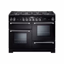 Falcon Kitchener 110DF, Cuisinière, Noir, Boutons, Rotatif, Devant, Électronique, Gaz
