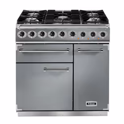 Falcon Deluxe 900, Cuisinière, Acier inoxydable, Rotatif, Noir, Acier inoxydable, Devant, Tiroir de rangement