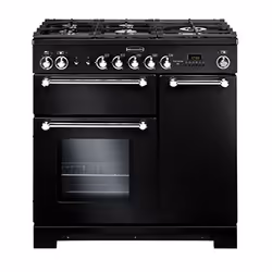 Falcon Kitchener 90, Cuisinière, Noir, Chrome, Rotatif, Électronique, Gaz, 5 zone(s)