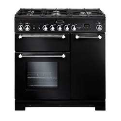Falcon Kitchener 90 Cuisinière Gaz Noir, Chrome A