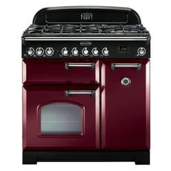 Falcon Classic Deluxe 90 Cuisinière Gaz Chrome, Rouge A