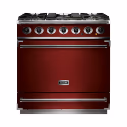 Falcon 900S 900 Mixte, Cuisinière, Rouge, Rotatif, Rouge Cerise, Acier inoxydable, Devant