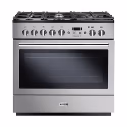 Falcon PROP90FXD, Built-in cooker, Acier inoxydable, Boutons, Rotatif, Devant, Électronique, Gaz