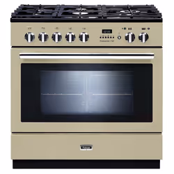 Falcon Professional + FXP, Cuisinière, Crème, Boutons, Rotatif, Devant, Électronique, Gaz