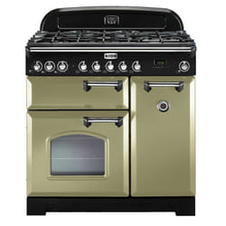 Falcon Classic Deluxe 90 Cuisinière Gaz Chrome, Olive A