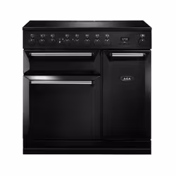AGA MDX90EIBLK, Cuisinière, Noir, Chrome, Rotatif, Acier inoxydable, Bas, Gaz