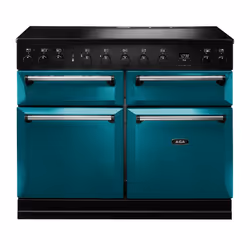 AGA Masterchef Deluxe 110, Cuisinière, Bleu, Chrome, Rotatif, Acier inoxydable, Bas, Plaque avec zone à induction