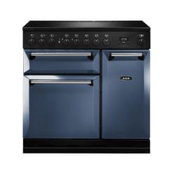 AGA Masterchef Deluxe 90 Cuisinière A Electrique Gaz Bleu, Chrome