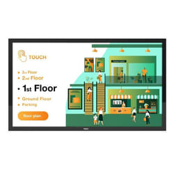 NEC MultiSync M491 Panneau plat de signalisation numérique 49"  LCD 500 cd/m² 4K Ultra HD Noir Écran tactile