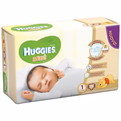 Huggies Pannolini Bebè, Garçon/Fille, 3 kg, 6 kg, Multicolore, Velcro, 24 pièce(s)