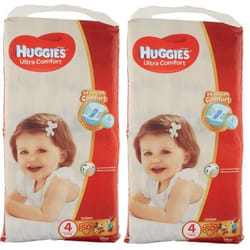 HUGGIES Lot De 100 Couches Ultra Comfort Taille 4 (7-18kgs) Avec Les Personnages Disney