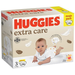Huggies Extra Care Bébé, 96 couches, avec motifs Disney Taille 3 (4-9 kg)