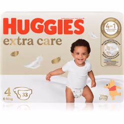 Offrez le confort à votre enfant. Les couches jetables Extra Care Size 4 de Huggies possèdent 2 zones absorbantes pour mainte ...