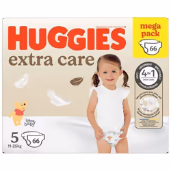 Huggies Extra Care Bébé, 66 couches, avec motifs Disney Taille 5 (12-17 kg)