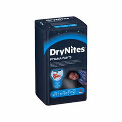 Huggies DryNites Pyjama Pants, Garçon, Couche-culotte, 17 kg, 30 kg, Multicolore, Velcro