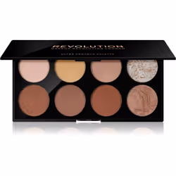 Choisissez la palette Makeup Revolution Ultra Contour pour créer un look de star. Elle comprend 8&nbsp;teintes poudrées qui s ...