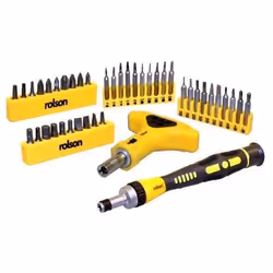 Kit tournevis et embouts - Rolson - 28230 - 42 pièces - Acier trempé - Poignée anti-chocs