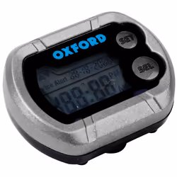 Oxford Deluxe Horloge numérique de moto, noir pour Hommes