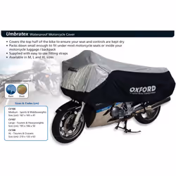 Oxford Umbratex Couverture de moto, noir, taille M pour Hommes
