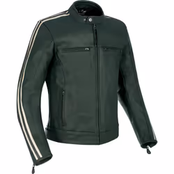 Oxford Bladon Veste en cuir de moto, vert, taille 3XL pour Hommes