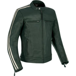 Oxford Bladon Veste en cuir de moto, vert, taille 3XL pour Hommes
