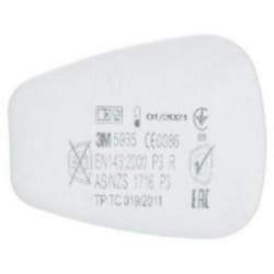 Pack de 2 pre'-filtres antiparticules 3M P3 r 5935 protection contre la poussie're et les brouillards