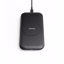 Anker PowerWave Pad, Intérieure, Secteur, Recharge sans fil, Noir