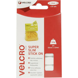VEL-EC60212 Pastille auto-agrippante à coller partie velours et partie agrippante (l x l) 35 mm x 12 mm blanc 18 pc(s) W33042 - Velcro