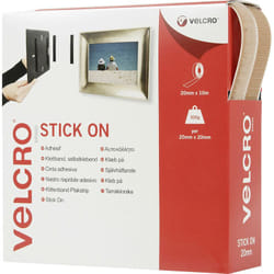 Velcro - VEL-EC60221 Bande auto-agrippante à coller partie velours et partie agrippante (l x l) 10000 mm x 20 mm beige 10 m W33472