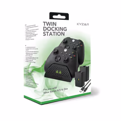 Kyzar TWIN DOCKING STATION, Xbox One, Xbox Series S, Xbox Series X, Socle de chargement, Noir, USB, Avec fil, 2 m