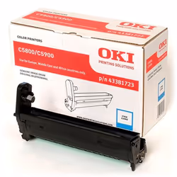 OKI 43381723, Original, C5800, C5900, C5550MFP, 20000 pages, Impression laser, Cyan, Noir