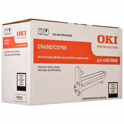 OKI Black image drum for C5650/5750, Original, OKI C5650, C5750, 20000 pages, Impression laser, Noir, Noir, Argent