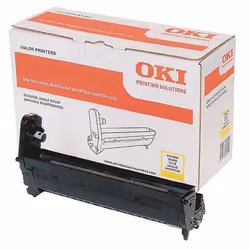 OKI Yellow image drum for C5650/5750, Original, OKI C5650, C5750, 20000 pages, Impression laser, Jaune, Noir, Argent