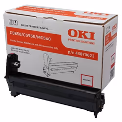 OKI Magenta image drum for C5850/5950, Original, OKI MC560, MC560dn, C5850, C560N, C560DN, C5750DN, 20000 pages, Impression l ...