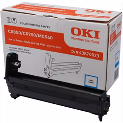OKI Cyan image drum for C5850/5950, Original, OKI MC560, MC560dn, C5850, C560N, C560DN, C5750DN, 20000 pages, Impression lase ...