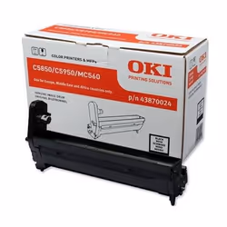 OKI Black image drum for C5850/5950, Original, OKI MC560, MC560dn, C5850, C560N, C560DN, C5750DN, 20000 pages, Impression las ...