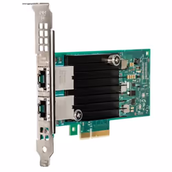 Intel X550T2, Interne, Avec fil, PCI Express, Ethernet, 10000 Mbit/s, Vert, Argent