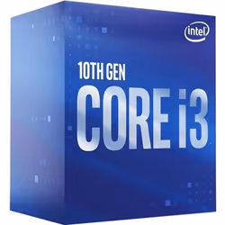 Intel Core i3-10100, Intel® Core™ i3, LGA 1200 (Socket H5), 14 nm, Intel, i3-10100, 3,6 GHz