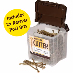 Reisser 8221560PB Cutter Tub 5.0 x 60mm (500). Lubricated, sharp, wide, deep thread: 40% reduction in driving resistance. - S ...