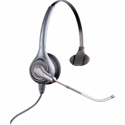 POLY HW351/A, Avec fil, Bureau/Centre d'appels, 100 - 6800 Hz, Casque, Noir, Argent