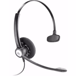 POLY Entera HW111N-USB, Avec fil, Bureau/Centre d'appels, Casque, Noir