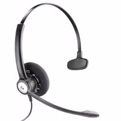 POLY Entera HW111N QD, Avec fil, Bureau/Centre d'appels, Casque, Noir