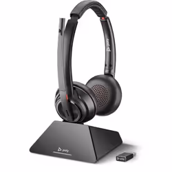 POLY 8220 UC, Sans fil, Bureau/Centre d'appels, 20 - 20000 Hz, 160 g, Casque, Noir