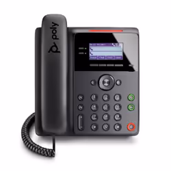 POLY EDGE B20, Téléphone IP, Noir, Combiné filaire, 8 lignes, 7,11 cm (2.8"), Monochrome