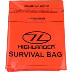 Sac de survie - HIGHLANDER - Orange - Instructions de survie imprimées - Mixte - Adulte