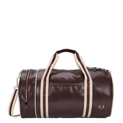 Sac à Dos - FRED PERRY - FP Classic Barrel Bag - Bordeaux / Écru - 100% Polyester Recyclé - Résistant à lEau